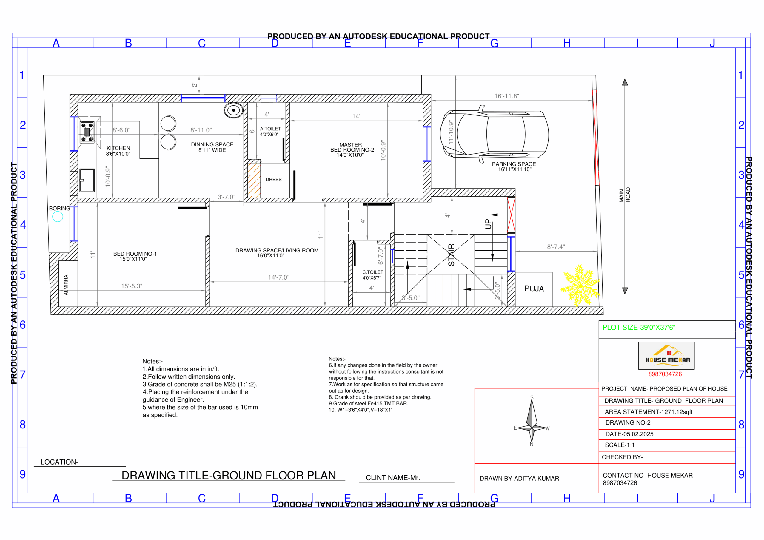 HouseMaker - Architect company of Bihar 38 Drawing1-Model (1)-1