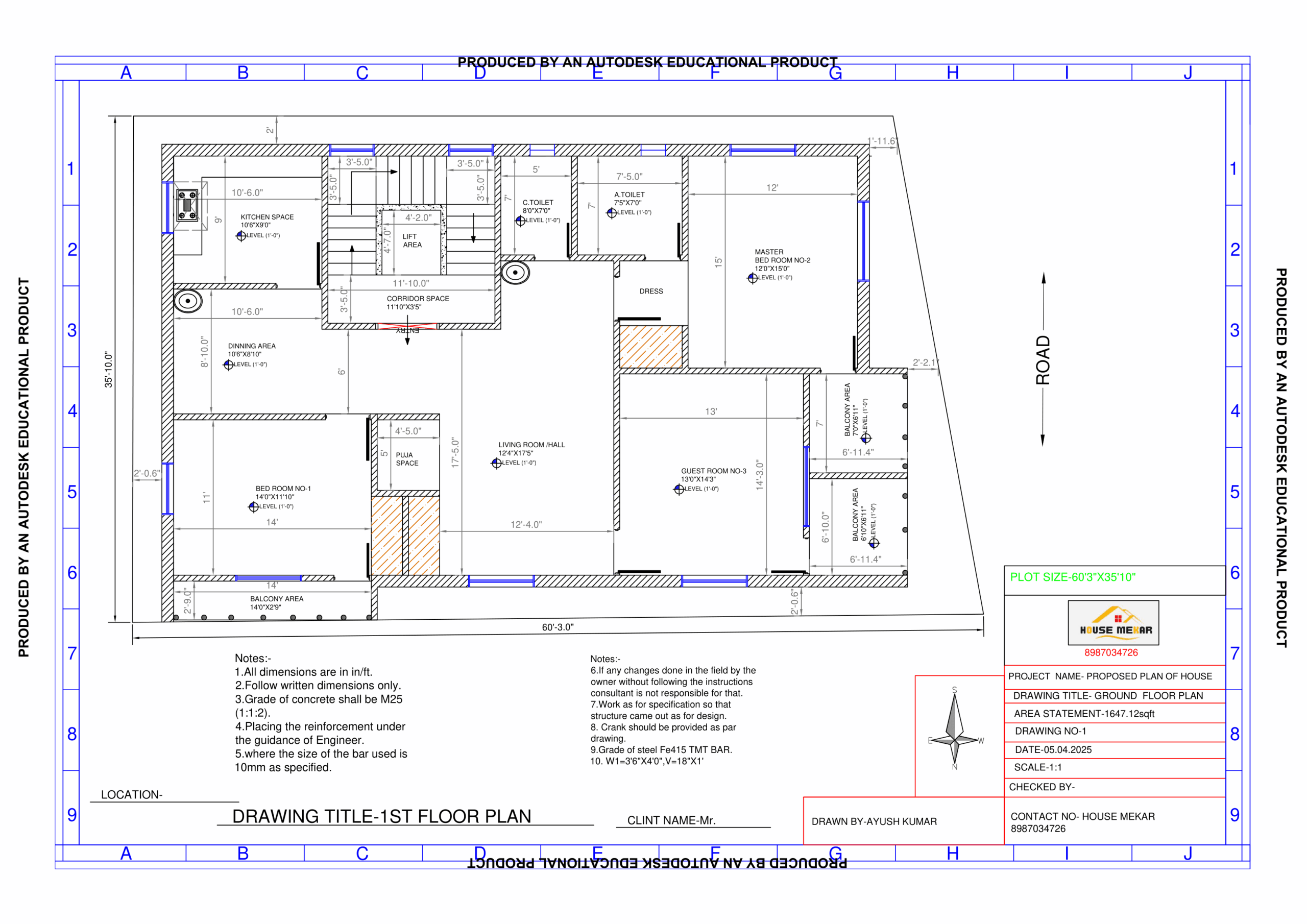 HouseMaker - Architect company of Bihar 42 Drawing2-Model-1