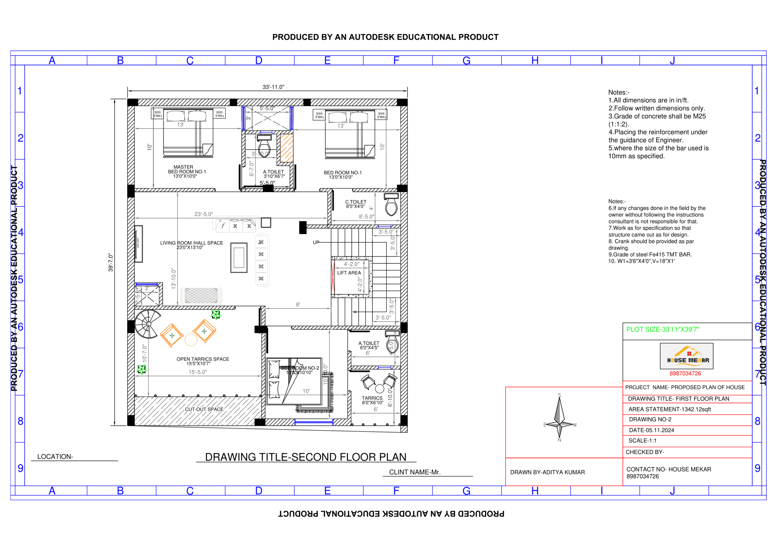 HouseMaker - Architect company of Bihar 44 Drawing3-Model-1